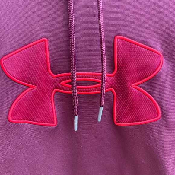Under Armour Purple and Red Giant Logo Active Hoodie - Picture 3 of 5